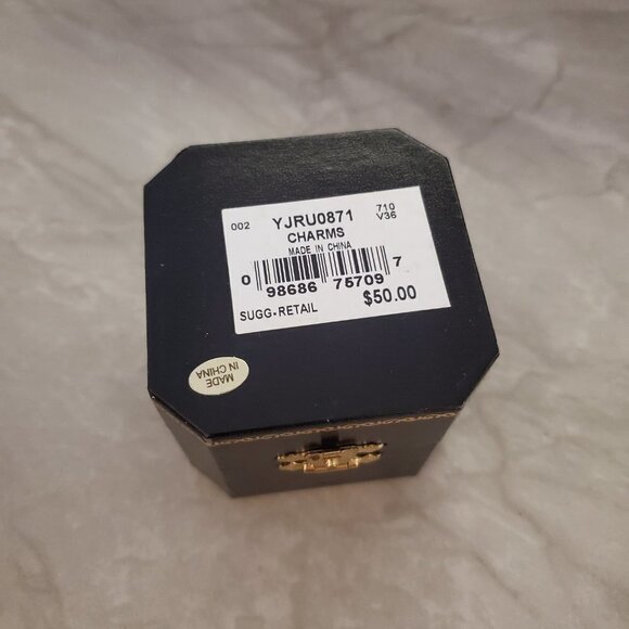 💖 Juicy Couture Raspberry Pink Red Gem Rhinestone Charm Rare 💖 - Picture 4 of 5